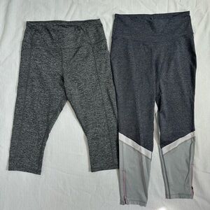 Old Navy Active & Avia Women’s Athletic Leggings Lot Gray Capri Workout Pants